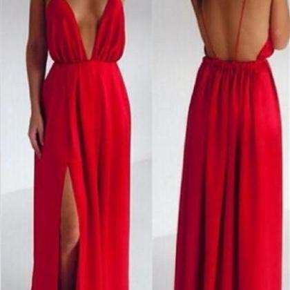 2017 Long Plus Size Prom Dress Backless..